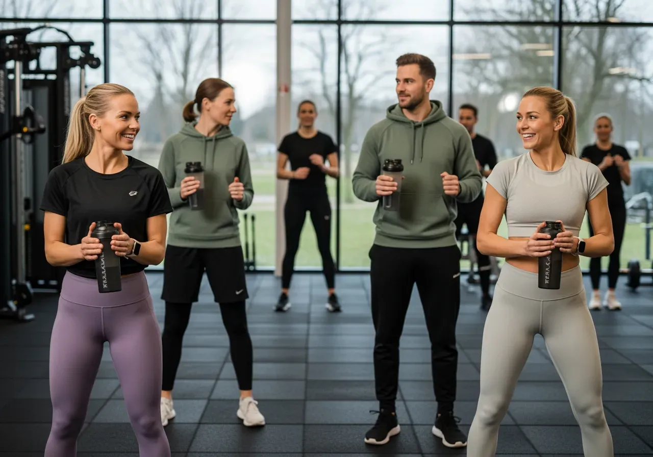 Marinblå och svart damträningströja