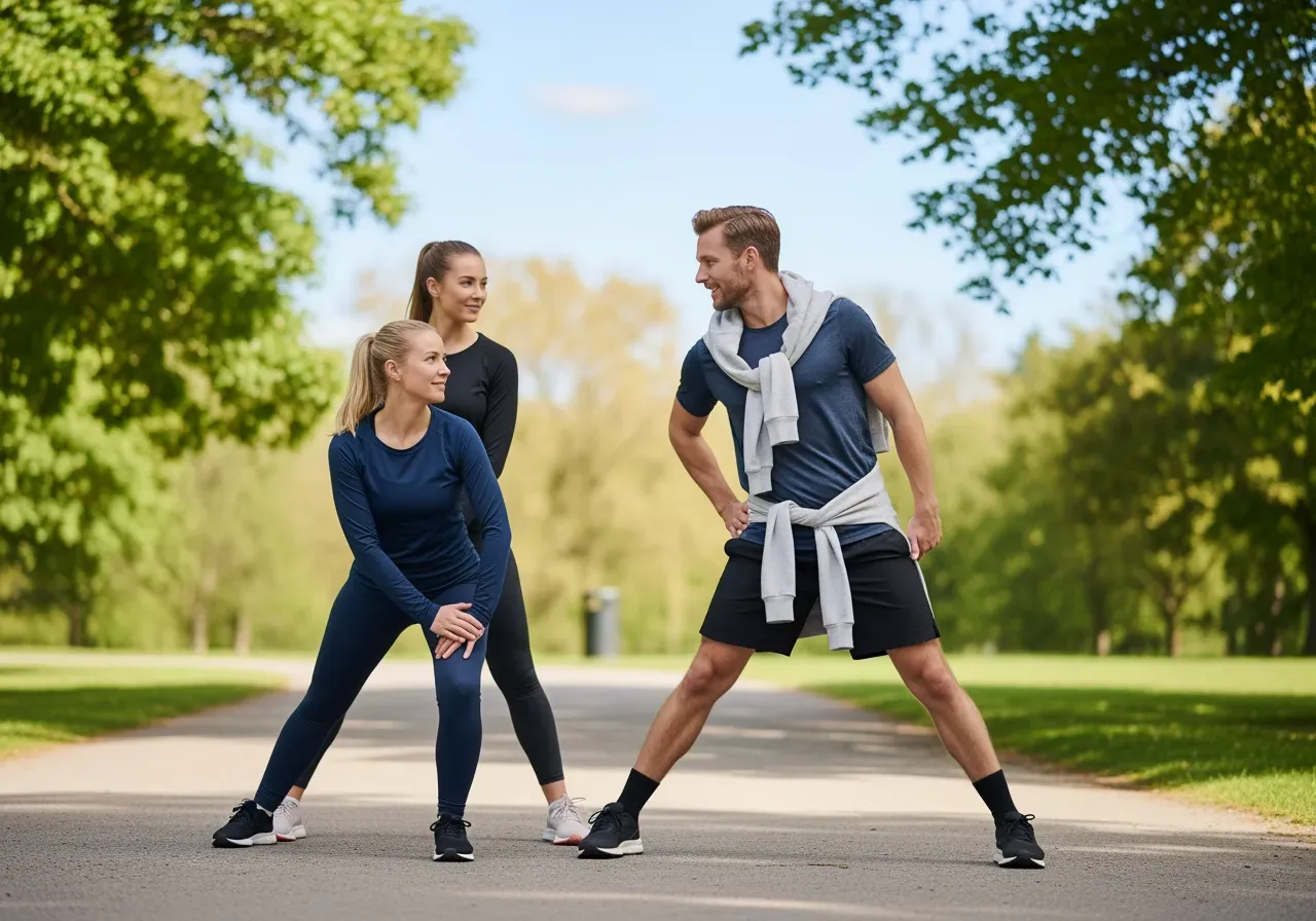 Royalblå och marinblå träningströjor dam