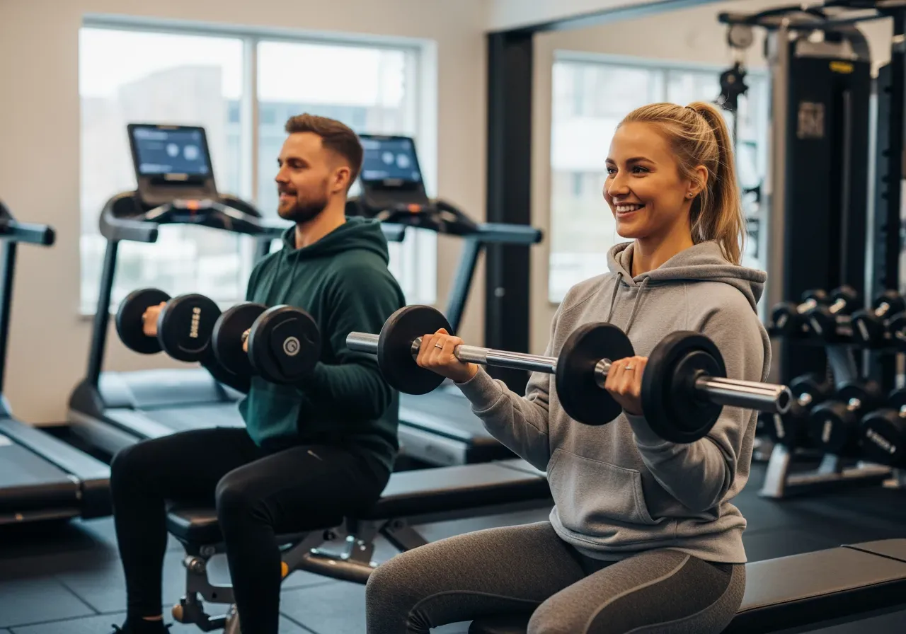 Royalblå och silvermelerad damträningströja