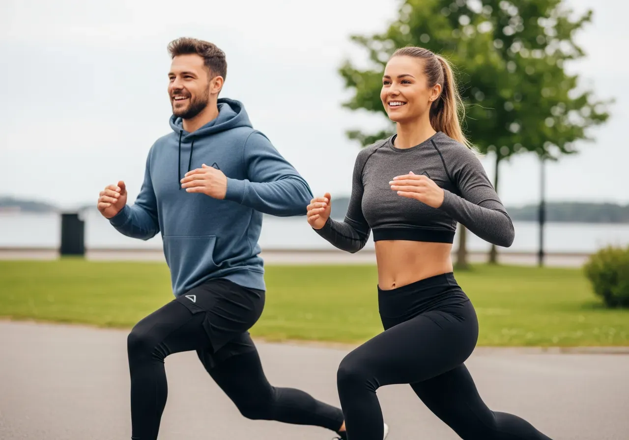 Huvtröjor i svart och khaki