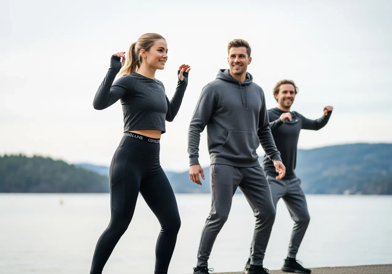 Passform för löpning midnattsblå tights